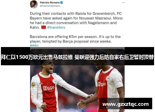 拜仁以1500万欧元出售马兹拉维 曼联迎强力后防自家右后卫暂时顶替